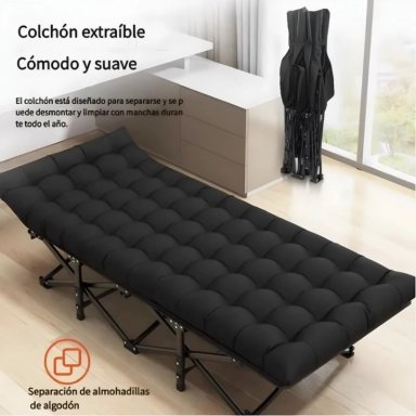 CAMA PORTATIL PLEGABLE RECLINABLE CON COLCHON DESMONTABLE - 2