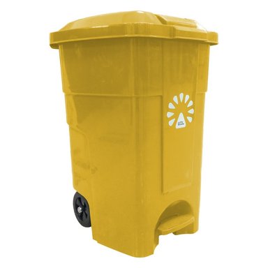 BASURERO  50LT AMARILLO C/PEDAL LORENZINI - 3