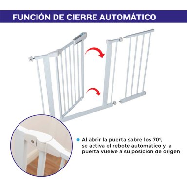 REJA SEGURIDAD ESCALERA PUERTA BEBE MASCOTAS 75-85 CMS ANCHO - 3