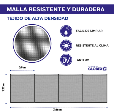 REJA DE SEGURIDAD PARA PISCINA 122CM X 366CM - 4