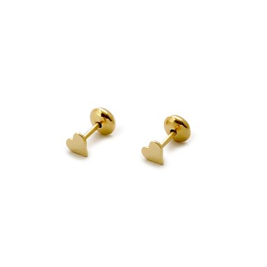 AROS BEBE  CORAZON 4MM ENCHAPADO ORO 18K - 1