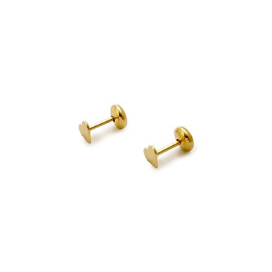 AROS BEBE  CORAZON 4MM ENCHAPADO ORO 18K - 2
