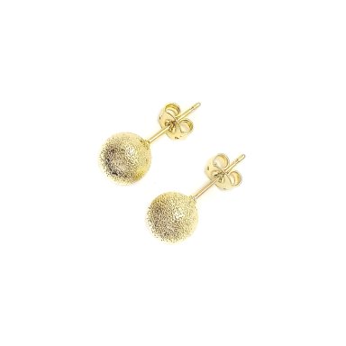 AROS ANDREA COGGIOLA JOYAS BOLA SATINADA 8MM ENCHAPADO ORO 18K - 1