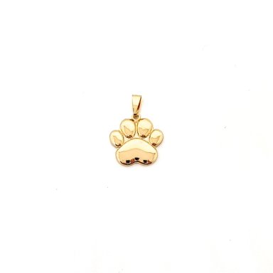 Colgante Huella Perro Grande Enchapado Oro 18K - 1