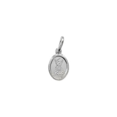 COLGANTE MEDALLA SAN MIGUEL ARCANGEL MINI 7MM PLATA FINA 925 - 2