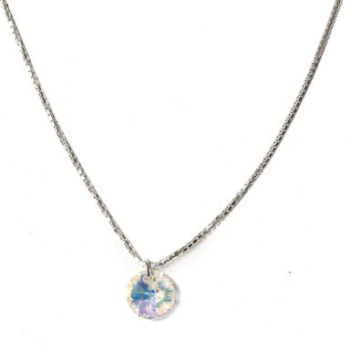 COLLAR ANDREA COGGIOLA JOYAS PLATA FINA 925 PUNTO DE LUZ CRISTAL AUSTRIACO AURORE BOREALE - 1