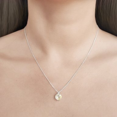 COLLAR ANDREA COGGIOLA JOYAS PLATA FINA 925 PUNTO DE LUZ CRISTAL AUSTRIACO AURORE BOREALE - 2