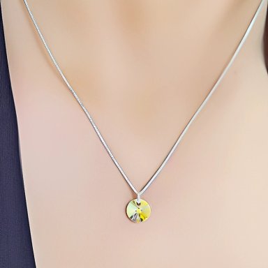 COLLAR ANDREA COGGIOLA JOYAS PLATA FINA 925 PUNTO DE LUZ CRISTAL AUSTRIACO AURORE BOREALE - 4