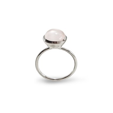 ANILLO ANDREA COGGIOLA JOYAS PLATA FINA 925 SHAKTI CUARZO ROSA #16 - 1