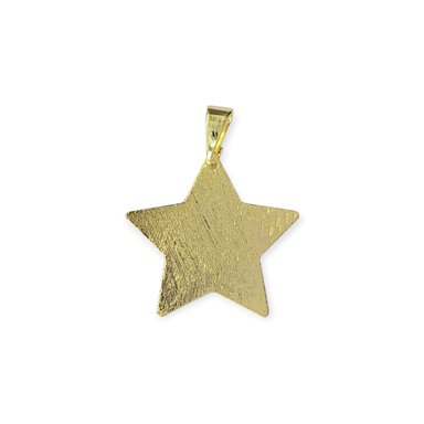 COLGANTE ESTRELLA PLANA ENCHAPADO ORO 18K - 1