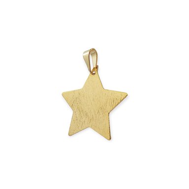 COLGANTE ESTRELLA PLANA ENCHAPADO ORO 18K - 2