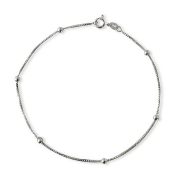 TOBILLERA ANDREA COGGIOLA JOYAS VENECIANA BOLITA PLATA FINA 925 - 1