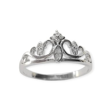 ANILLO ANDREA COGGIOLA JOYAS PLATA FINA 925 CORONA BARBARA #19 - 1