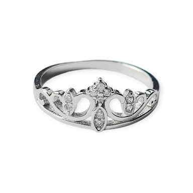 ANILLO ANDREA COGGIOLA JOYAS PLATA FINA 925 CORONA BARBARA #19 - 2