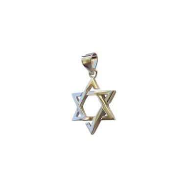 COLGANTE ESTRELLA DE DAVID  16MM PLATA FINA 925 - 1