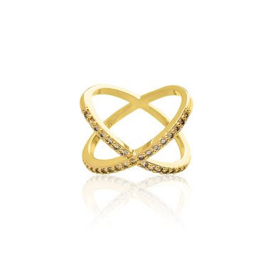 ANILLO ANDREA COGGIOLA JOYAS ENCHAPADO ORO 18K MÓNICA CIRCÓN BLANCO #19 - 2