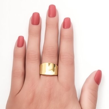 ANILLO ANDREA COGGIOLA JOYAS ENCHAPADO ORO 18K LORENA CÓNCAVO LISO - 3