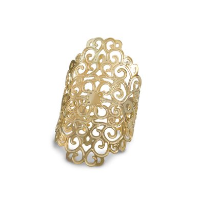 ANILLO MORO CALADO ENCHAPADO ORO 18 K - 1