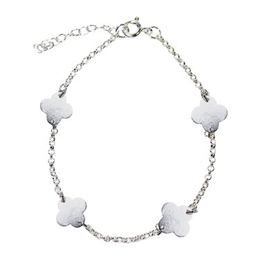 PULSERA 4 TRE BOL PLATA FINA 925 - 1