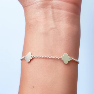 PULSERA 4 TRE BOL PLATA FINA 925 - 4