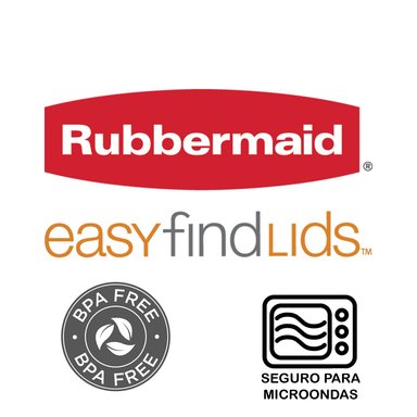 SET DE 4 CONTENEDORES HERMÉTICOS EASY FIND LIDS RUBBERMAID DE 1.3 L - 4