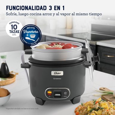ARROCERA 3 EN 1 OSTER 10 TAZAS DIAMOND FORCE CKSTRC10DFSKE - 3