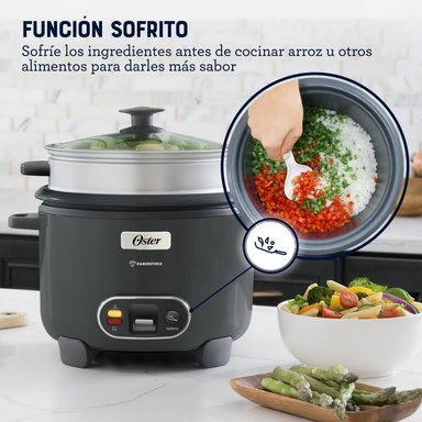 ARROCERA 3 EN 1 OSTER 10 TAZAS DIAMOND FORCE CKSTRC10DFSKE - 4