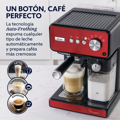 CAFETERA AUTOMATICA OSTER PRIMALATTE ROJA BVSTEM6604R - 3