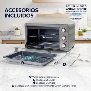 HORNO CON ROTISSERIE OSTER 60 LT MANUAL TSSTTV60MNS - 6
