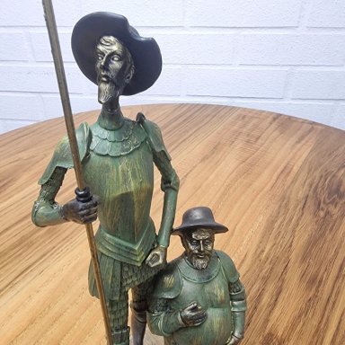 QUIJOTE DE LA MANCHA Y SANCHO 35 CM | Bronce - 4