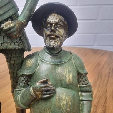 QUIJOTE DE LA MANCHA Y SANCHO 35 CM | Bronce - 5