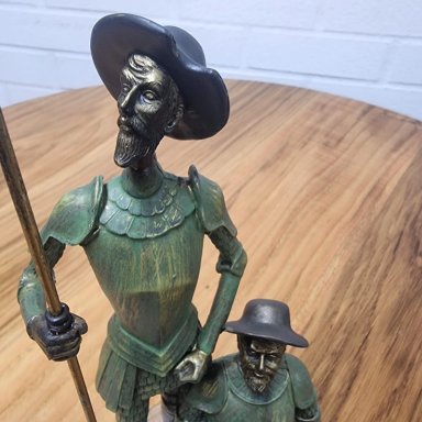 QUIJOTE DE LA MANCHA Y SANCHO 35 CM | Bronce - 6