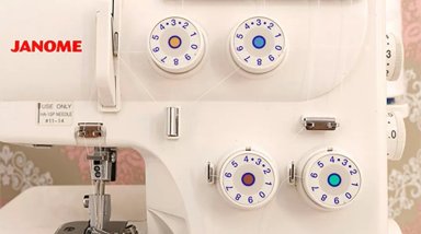 MÁQUINA DE COSER OVERLOCK JANOME PORTABLE COLOR BLANCO 220V - 5