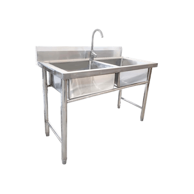 LAVAFONDO DOBLE ACERO INOX INCLUYE GRIFERÍA 120 CM - 1