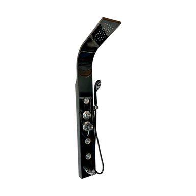 COLUMNA DUCHA BLACK 3 JETS DUCHA CENTRAL Y MANUAL 120 X 15 CM - 1