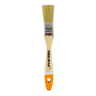 BROCHA PARA PINTAR 1 PULGADAS (25MM) MANGO MADERA TOOLMAK TMK19288 - 1
