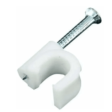 GRAPA GRAMPA RG6 CABLE 10MM BLANCO 100 UNIDADES TOOLMAK TMK19332 - 2