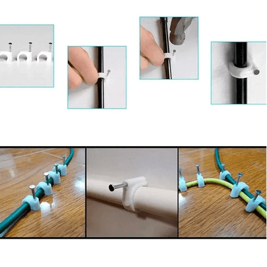 GRAPA GRAMPA RG6 CABLE 9MM BLANCO 100 UNIDADES TOOLMAK TMK19331 - 3