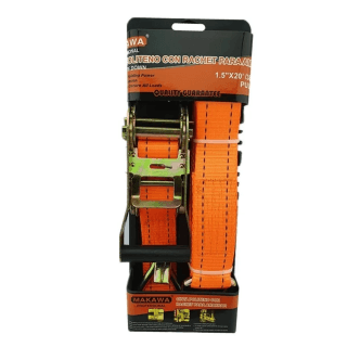 ESLINGA CINTA AMARRE CON RATCHET 1,5 PULGADA X 20 FT MAKAWA MK0695 - 1