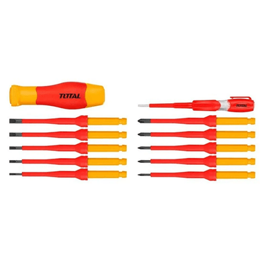 KIT JUEGO DESTORNILLADORES PRECISION AISLADOS 12 PIEZAS TOTAL THKISD1201 - 1