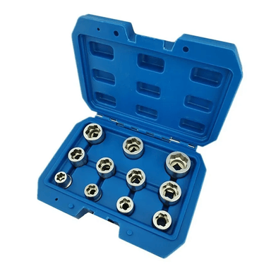 SET KIT EXTRACTOR EXTRACCION TUERCA PERNOS RODADOS 11 PIEZAS - 2