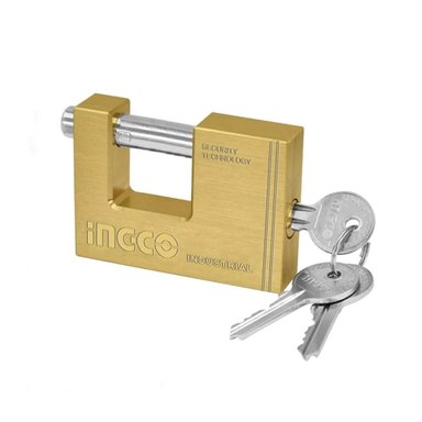 CANDADO BRONCE ANTIPALANCA 80 MM C/3 LLAVES INGCO DBBPL0802 - 1