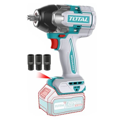 TALADRO PISTOLA LLAVE IMPACTO 20V 850NM TOTAL TIWLI20851 - 1