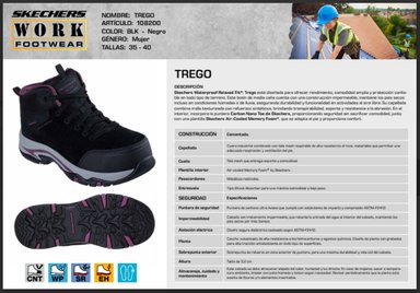 SKECHERS BOTIN MUJER SEGURIDAD TREGO - 5