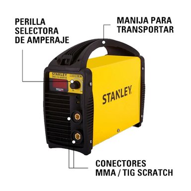 SET SOLDADORA STANLEY INVERTER MMA 190A-SIRIO210 + PORTAELEC - 2