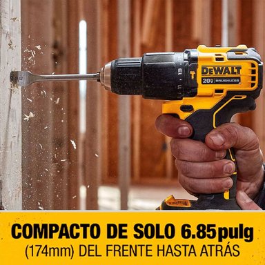 SET TALADRO PERCUTOR DEWALT ATOMIC 1/220V+2 BAT DCD709D2-B2 - 4