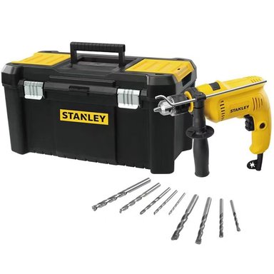 TALADRO PERCUTOR STANLEY + BROCAS + MALETA SDH600TV-B2C - 1