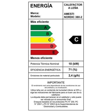 ESTUFA A LEÑA NORDIC 380 AMESTI - 3