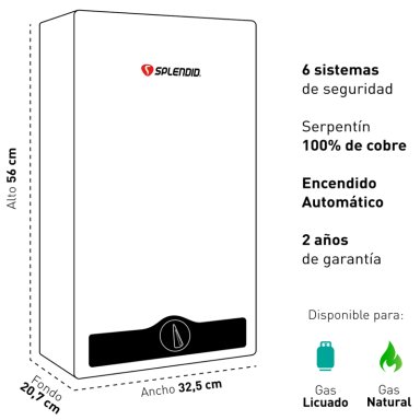 CALEFONT 10 L SPLENDID IONIZADO MASTER - 8
