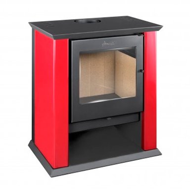 ESTUFA A LEÑA CLASSIC 500 ROJO ITALIANO AMESTI + KIT - 3